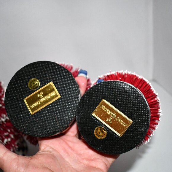 MacKenzie-Childs Cozy Christmas Red Bottle Brush Trees, Set of 3, #: 35512-0004 - Picture 3 of 4